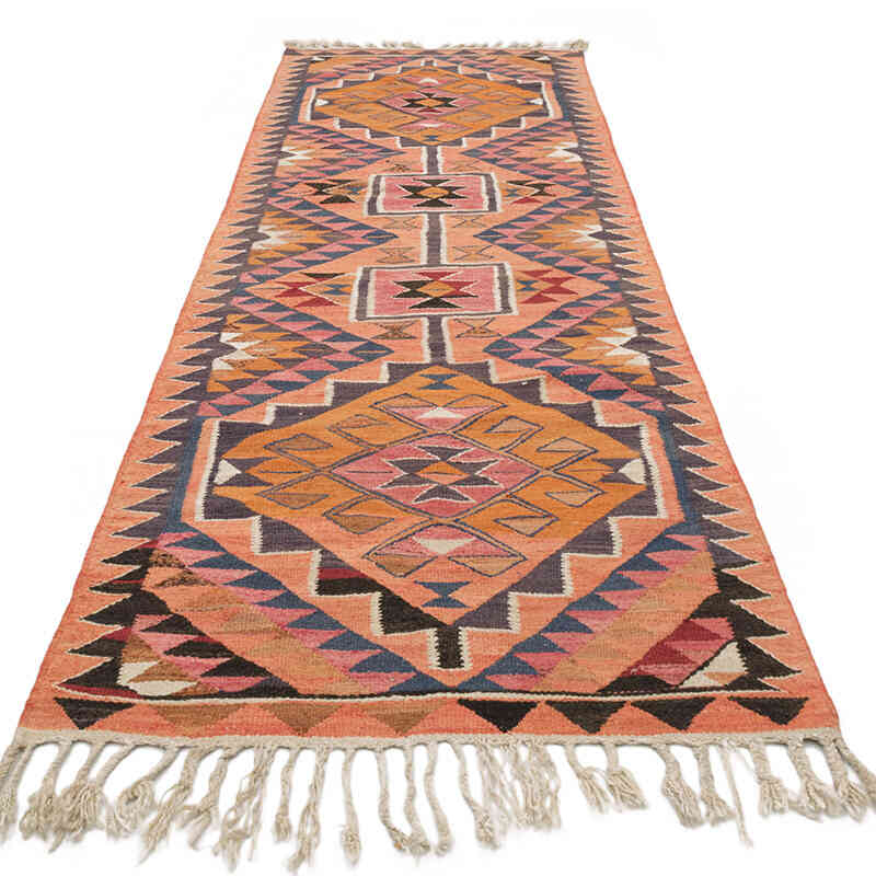Vintage Herki Kilim Yolluk - 98 cm x 311 cm - K0077600