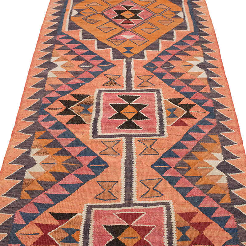 Vintage Herki Kilim Yolluk - 98 cm x 311 cm - K0077600