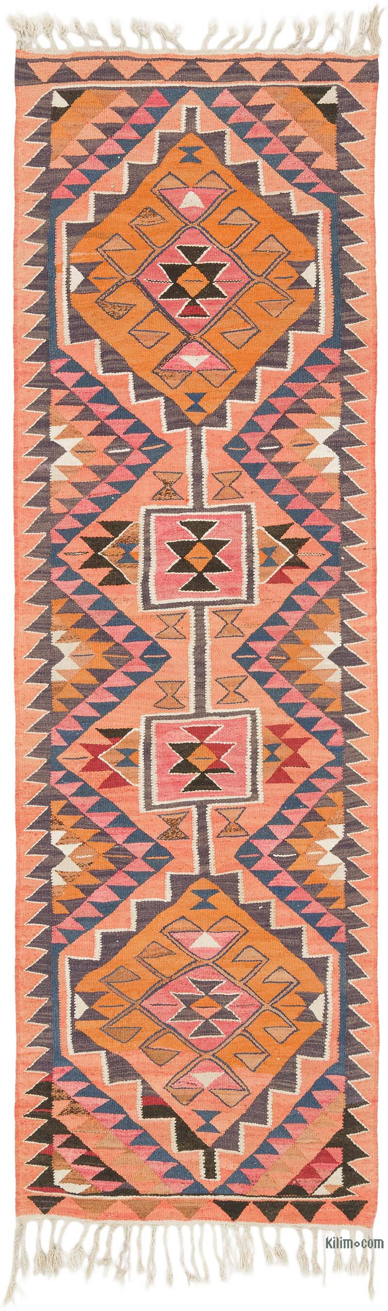 Vintage Herki Kilim Yolluk - 98 cm x 311 cm - K0077600