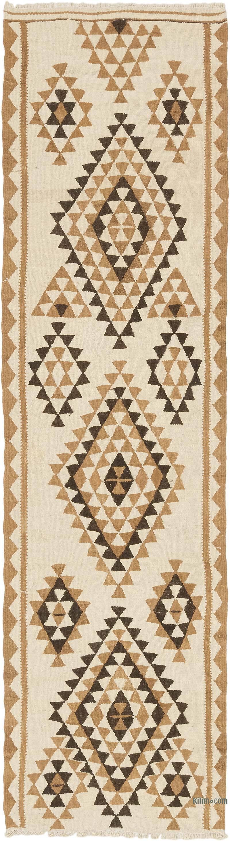 Vintage Herki Kilim Yolluk - 90 cm x 325 cm - K0077601