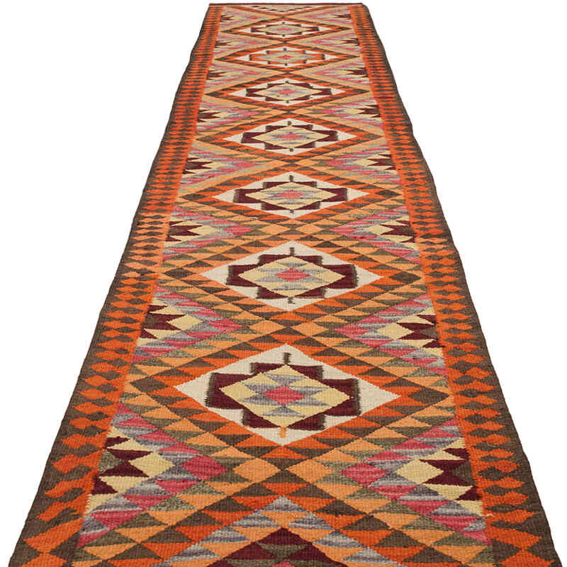 Vintage Herki Kilim Yolluk - 85 cm x 373 cm - K0077604