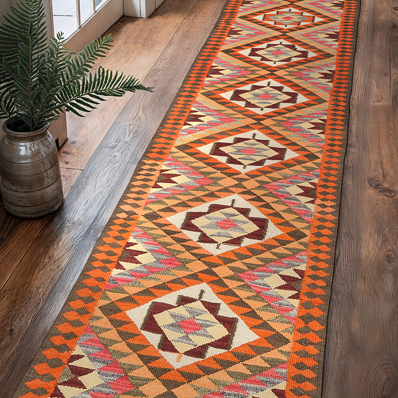 Vintage Herki Kilim Yolluk - 85 cm x 373 cm - K0077604
