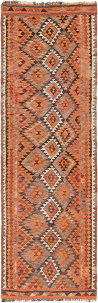 Vintage Herki Kilim Runner - 2' 11" x 8' 11" (35" x 107")
