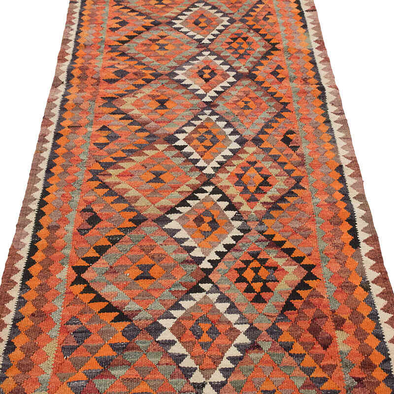 Vintage Herki Kilim Runner - 2' 11" x 8' 11" (35" x 107") - K0077606