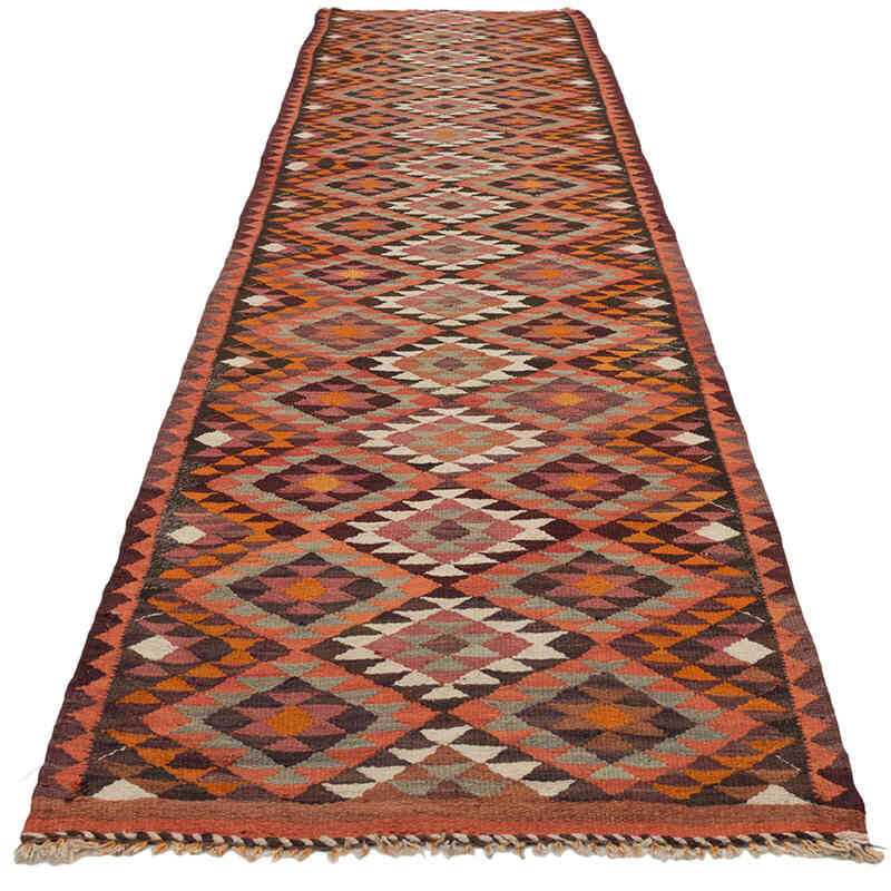 Vintage Herki Kilim Runner - 2' 11" x 11' 5" (35" x 137") - K0077611