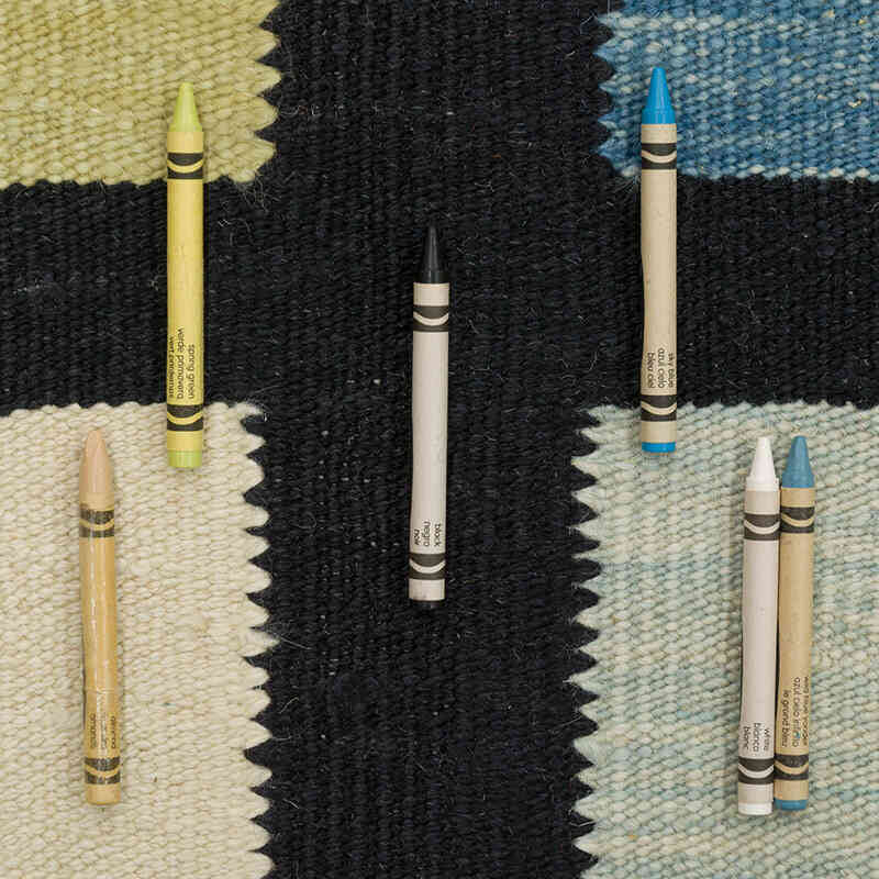 New Handwoven Turkish Kilim Rug - 9' 1" x 12' 1" (109" x 145") - K0077615