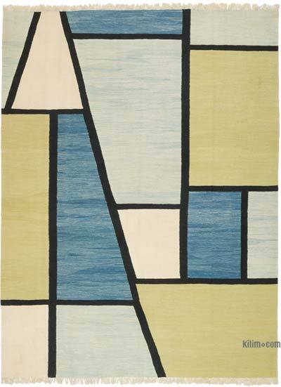 New Handwoven Turkish Kilim Rug - 9' 1" x 12' 1" (109" x 145")