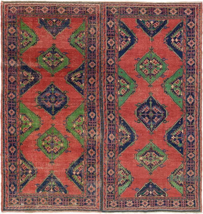 Vintage Turkish Hand-Knotted Rug - 9' 10" x 10' 3" (118" x 123") - K0077620