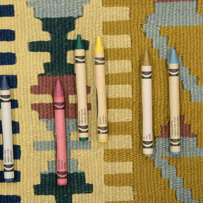New Handwoven Turkish Kilim Rug - 3' 8" x 5' 4" (44" x 64") - K0077622