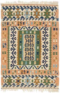 New Handwoven Turkish Kilim Rug - 3' 10" x 5' 7" (46" x 67")