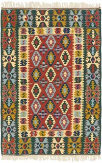 New Handwoven Turkish Kilim Rug - 3' 11" x 5' 10" (47" x 70")