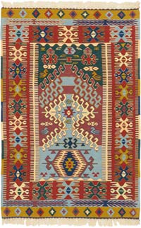 New Handwoven Turkish Kilim Rug - 3' 8" x 5' 9" (44" x 69")