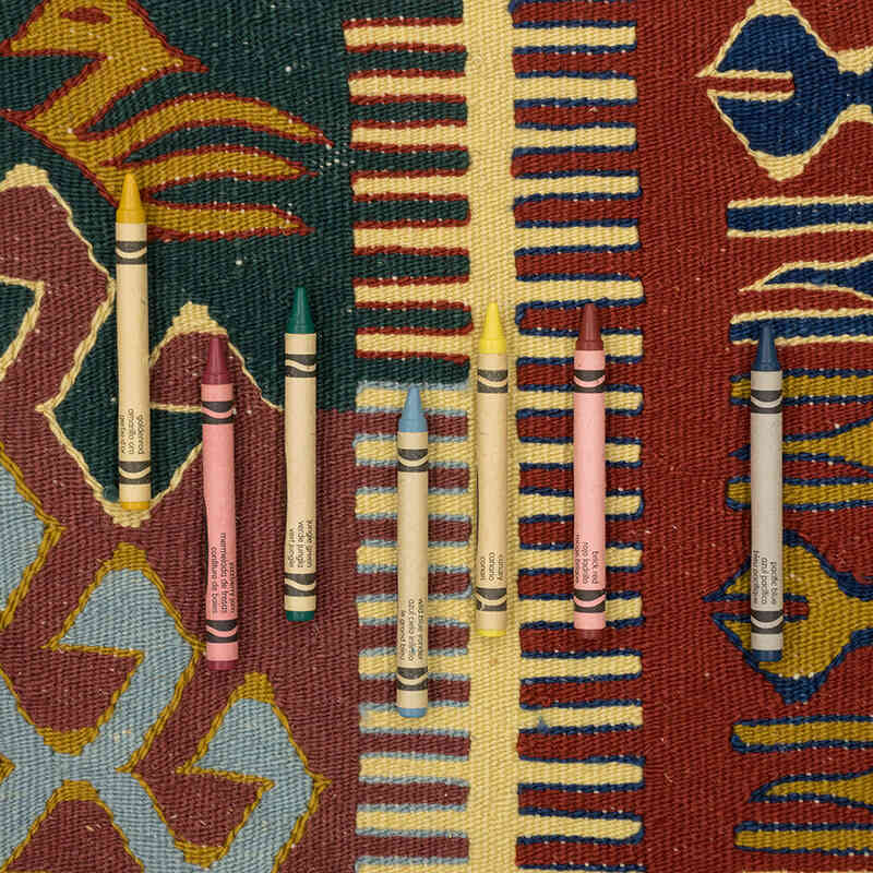 New Handwoven Turkish Kilim Rug - 3' 8" x 5' 9" (44" x 69") - K0077627