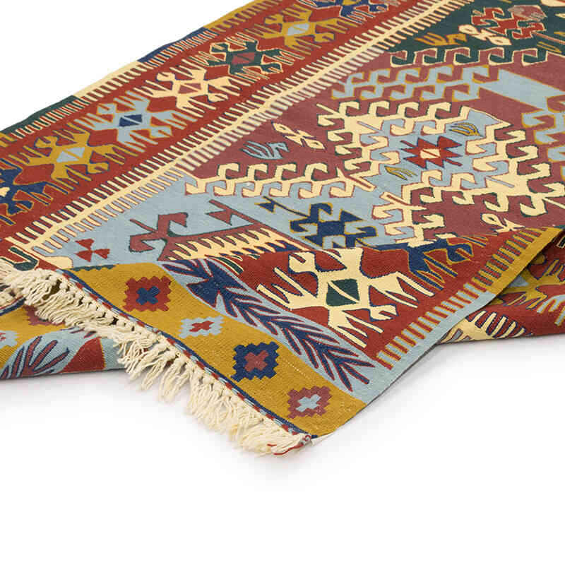 New Handwoven Turkish Kilim Rug - 3' 8" x 5' 9" (44" x 69") - K0077627