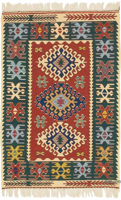 New Handwoven Turkish Kilim Rug - 3' 9" x 5' 7" (45" x 67")