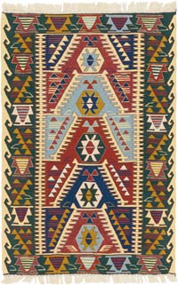 New Handwoven Turkish Kilim Rug - 3' 9" x 5' 9" (45" x 69")