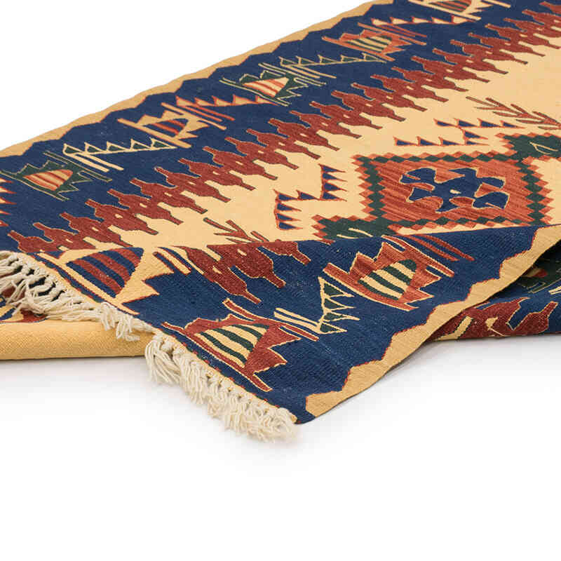 New Handwoven Turkish Kilim Rug - 3' 8" x 5' 7" (44" x 67") - K0077631