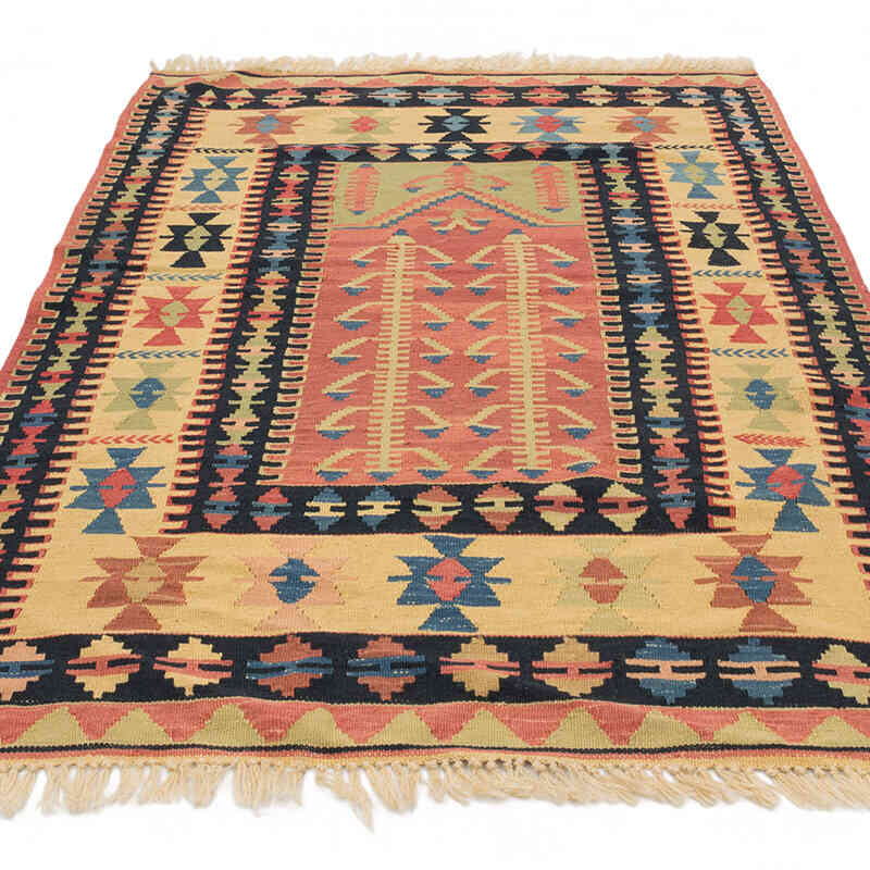 New Handwoven Turkish Kilim Rug - 3' 10" x 5' 9" (46" x 69") - K0077633