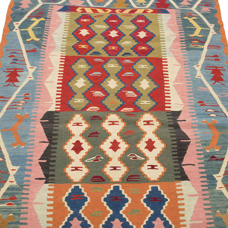 New Handwoven Turkish Kilim Rug - 3' 8" x 5' 1" (44" x 61") - K0077634