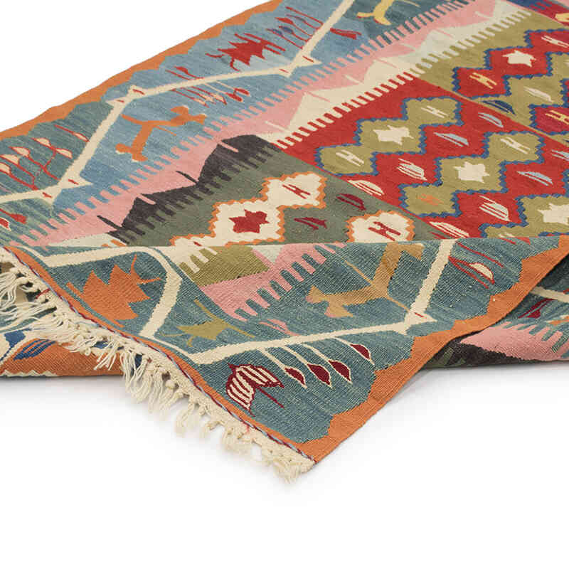 New Handwoven Turkish Kilim Rug - 3' 8" x 5' 1" (44" x 61") - K0077634