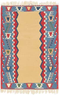 New Handwoven Turkish Kilim Rug - 3' 10" x 5' 8" (46" x 68")
