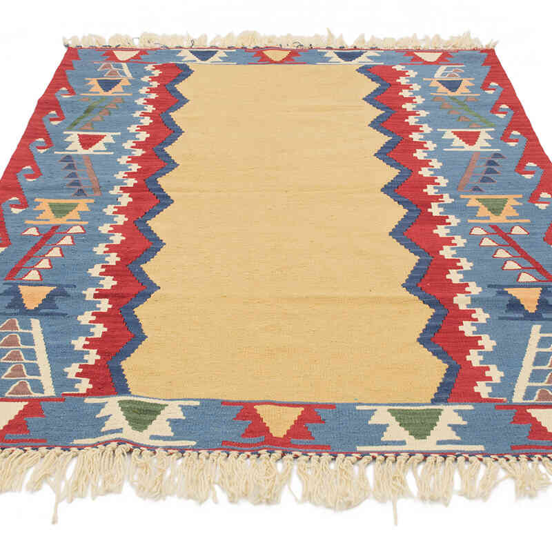 New Handwoven Turkish Kilim Rug - 3' 10" x 5' 8" (46" x 68") - K0077635