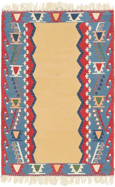 New Handwoven Turkish Kilim Rug - 3' 10" x 5' 8" (46" x 68")