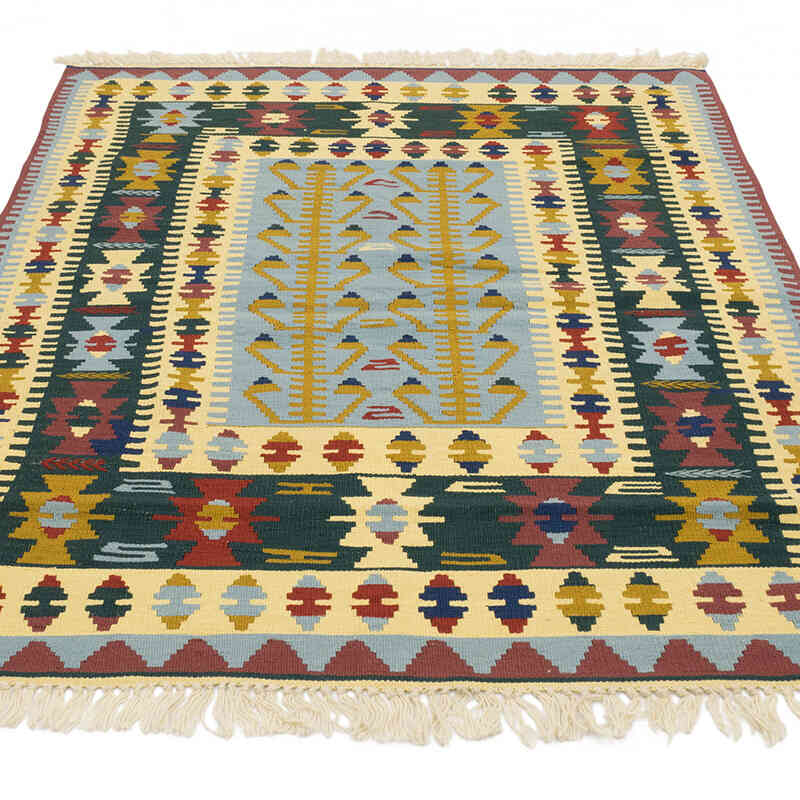 New Handwoven Turkish Kilim Rug - 3' 9" x 5' 3" (45" x 63") - K0077640