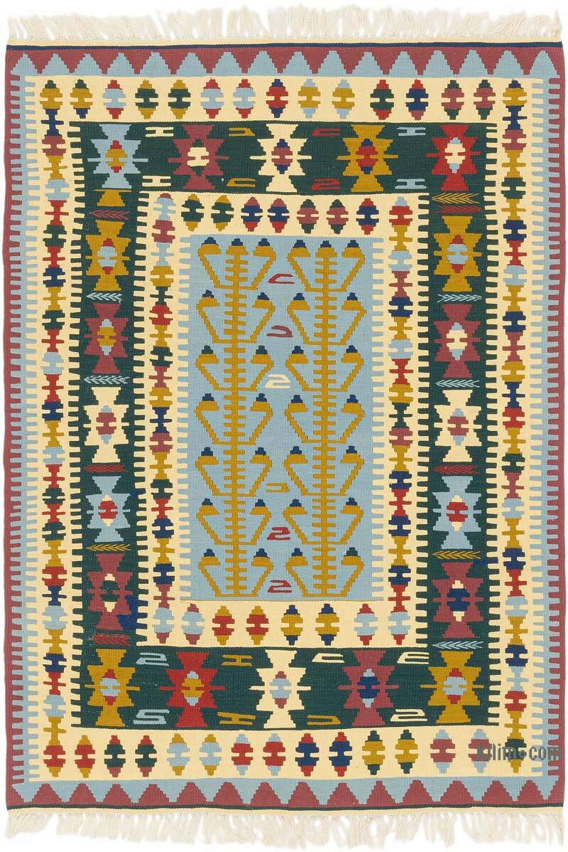 New Handwoven Turkish Kilim Rug - 3' 9" x 5' 3" (45" x 63") - K0077640