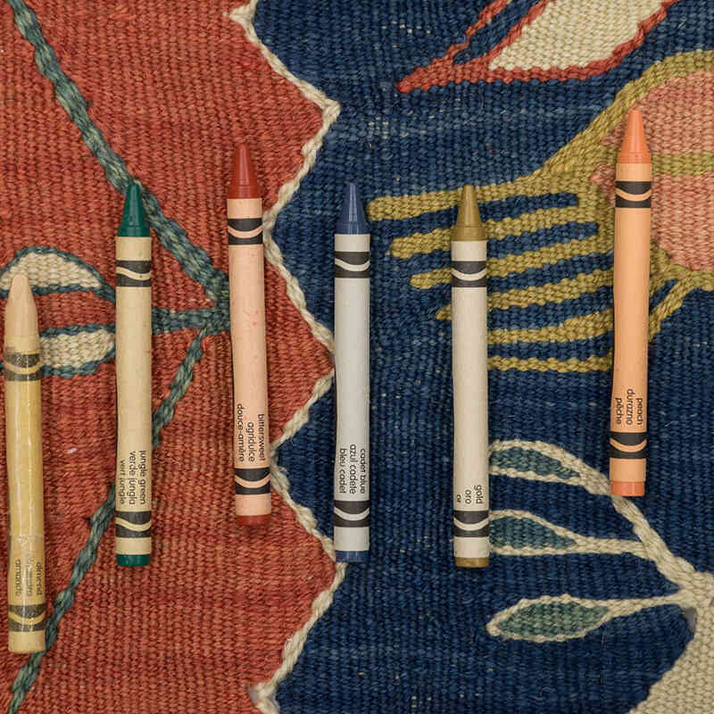 New Handwoven Turkish Kilim Rug - 3' 6" x 5' 4" (42" x 64") - K0077643