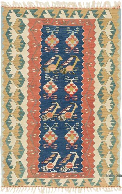 New Handwoven Turkish Kilim Rug - 3' 6" x 5' 4" (42" x 64")