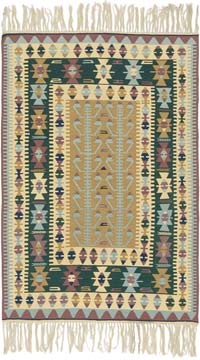 New Handwoven Turkish Kilim Rug - 3' 9" x 5' 8" (45" x 68")