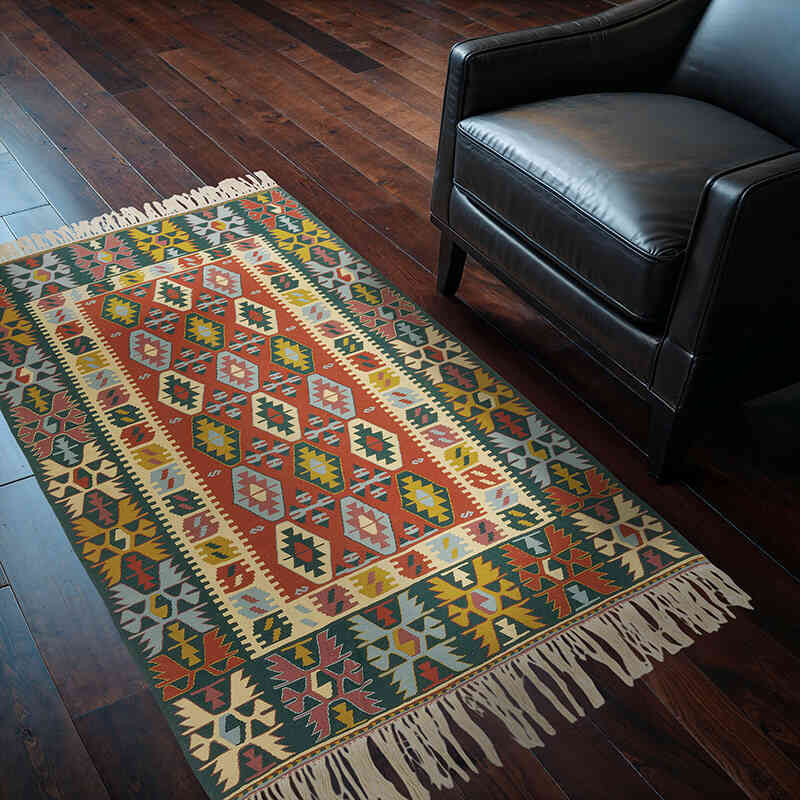Nueva Alfombra Turca Kilim - 125 cm x 175 cm - K0077646