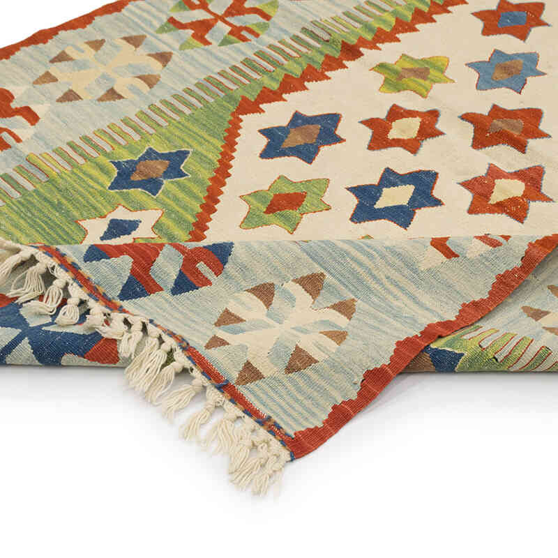 New Handwoven Turkish Kilim Rug - 3' 7" x 5' 3" (43" x 63") - K0077647