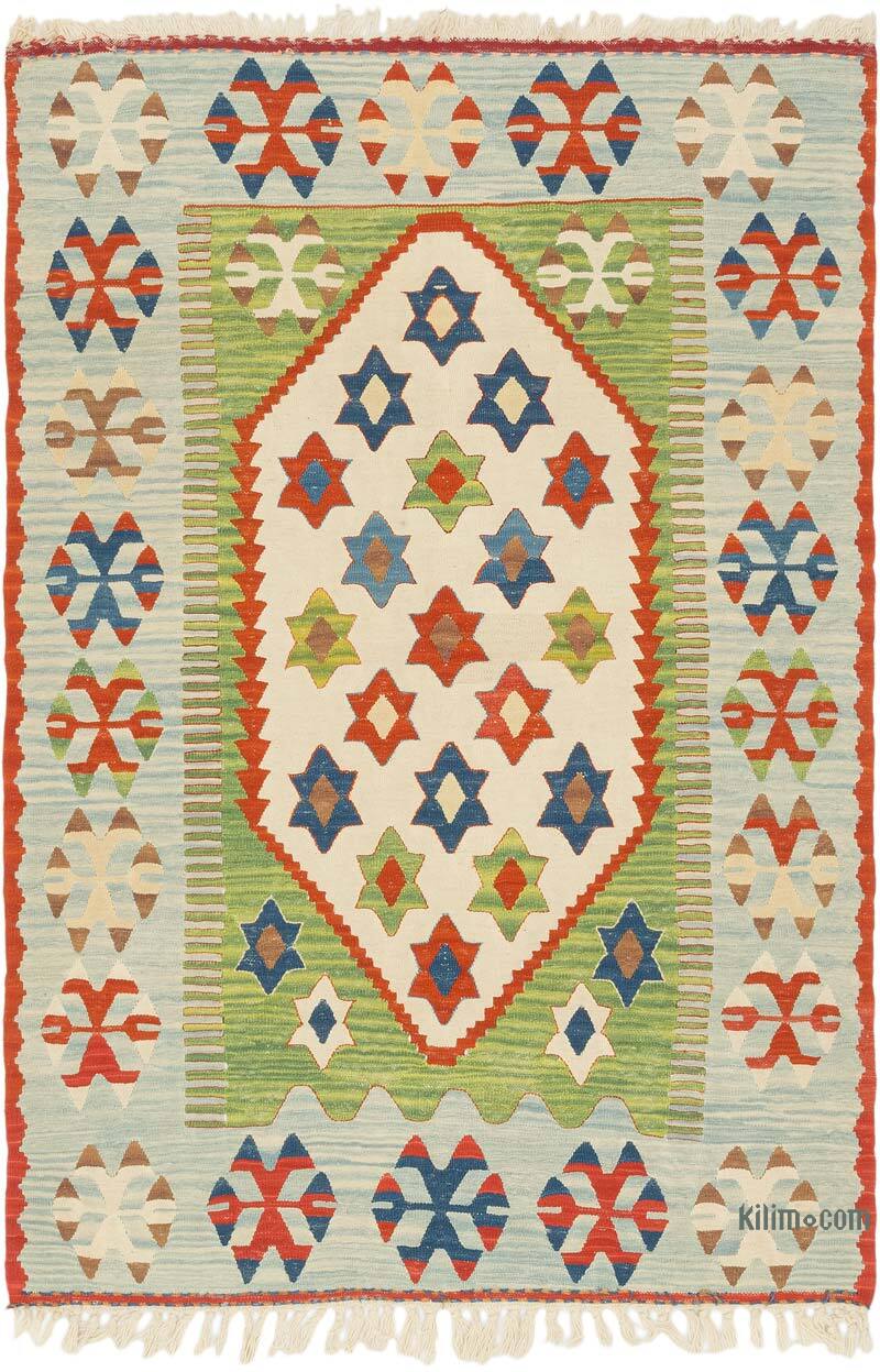 New Handwoven Turkish Kilim Rug - 3' 7" x 5' 3" (43" x 63") - K0077647