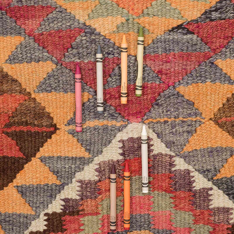 Corredor Vintage Herki Kilim - 99 cm x 317 cm - K0077654