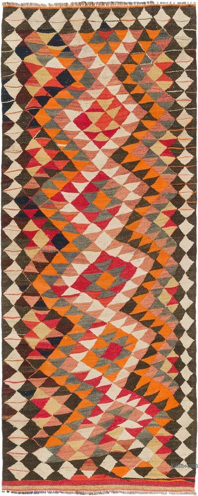 Vintage Herki Kilim Yolluk - 102 cm x 256 cm