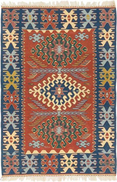 Nueva Alfombra Turca Kilim - 113 cm x 165 cm
