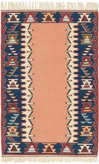 New Handwoven Turkish Kilim Rug - 3' 8" x 5' 5" (44" x 65")