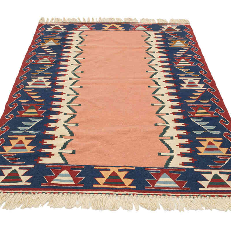 New Handwoven Turkish Kilim Rug - 3' 8" x 5' 5" (44" x 65") - K0077660