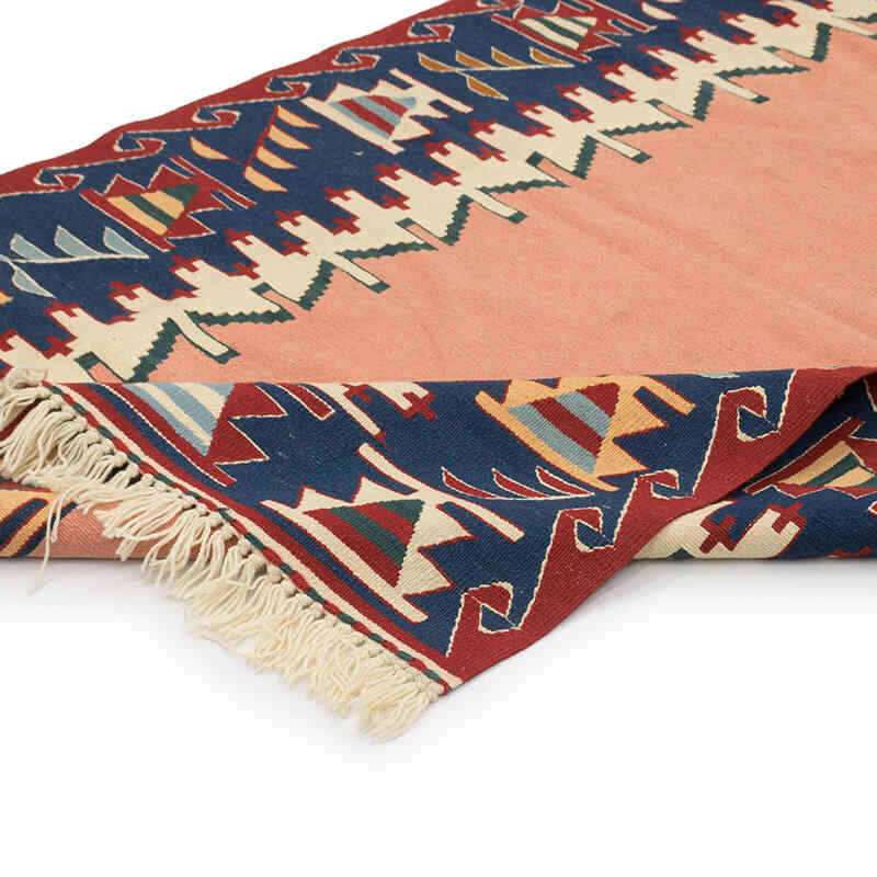 New Handwoven Turkish Kilim Rug - 3' 8" x 5' 5" (44" x 65") - K0077660