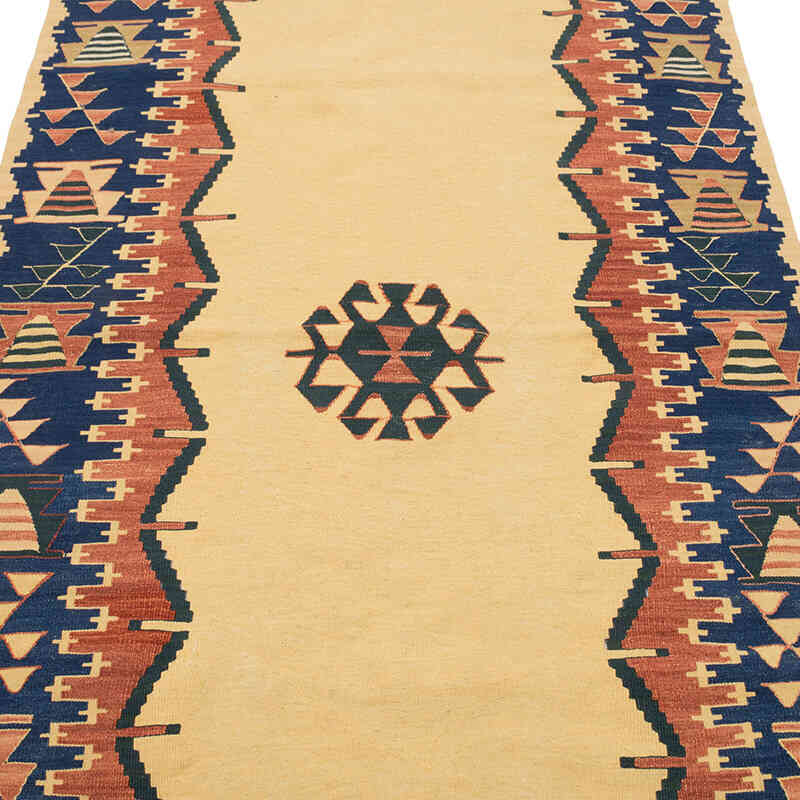New Handwoven Turkish Kilim Rug - 3' 8" x 5' 7" (44" x 67") - K0077661