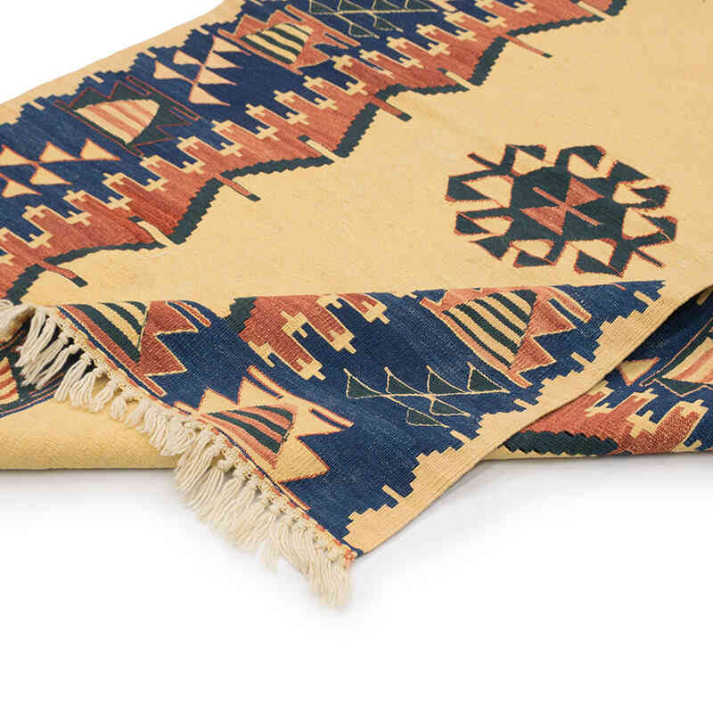 New Handwoven Turkish Kilim Rug - 3' 8" x 5' 7" (44" x 67") - K0077661