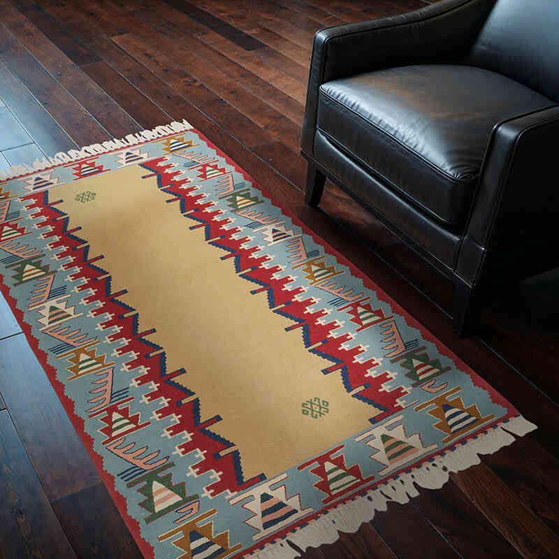 Nueva Alfombra Turca Kilim - 110 cm x 164 cm - K0077662