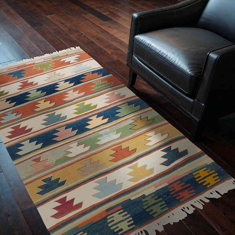 Nueva Alfombra Turca Kilim - 117 cm x 184 cm - K0077664