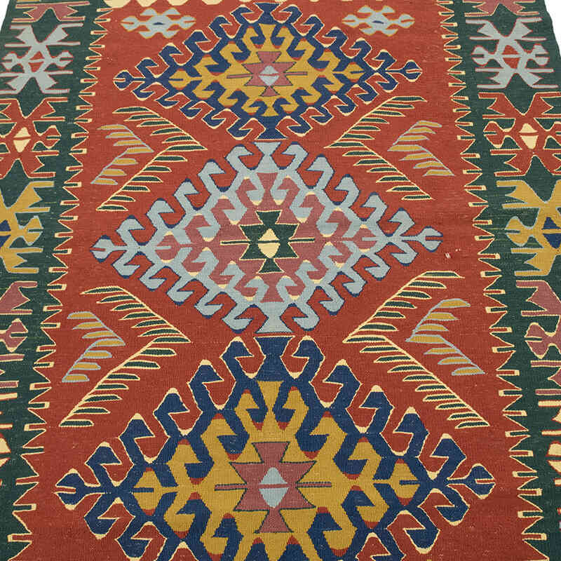 New Handwoven Turkish Kilim Rug - 3' 9" x 5' 7" (45" x 67") - K0077666