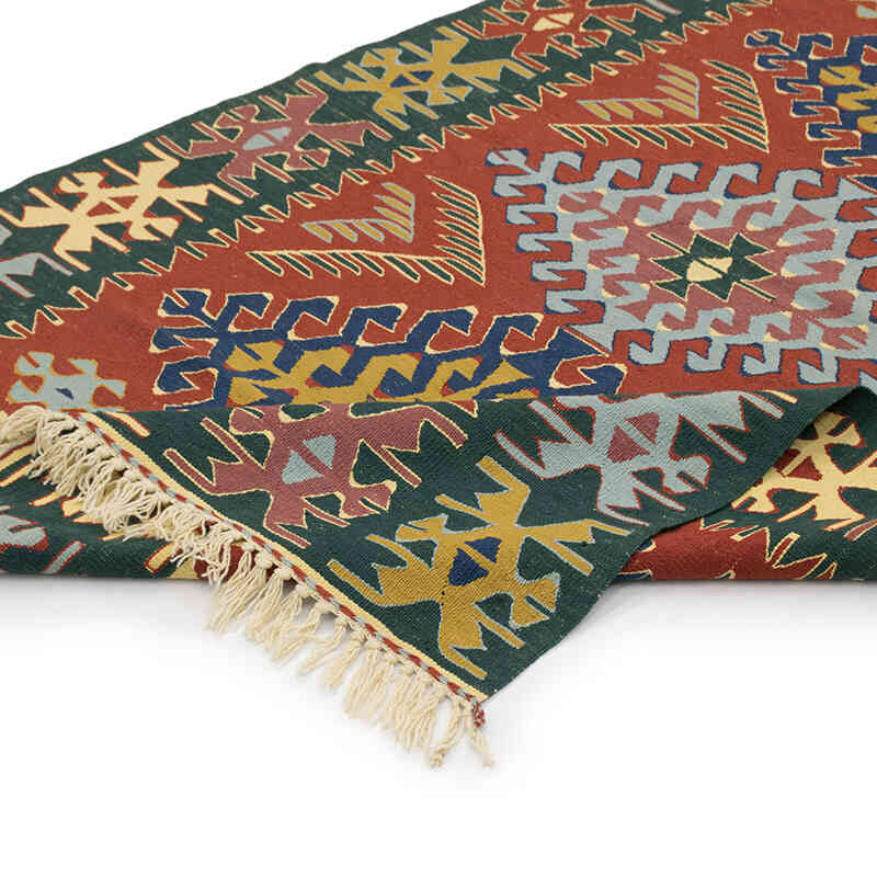 New Handwoven Turkish Kilim Rug - 3' 9" x 5' 7" (45" x 67") - K0077666