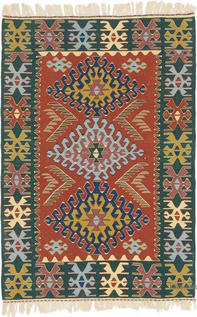 New Handwoven Turkish Kilim Rug - 3' 9" x 5' 7" (45" x 67")