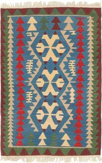 New Handwoven Turkish Kilim Rug - 3' 10" x 5' 10" (46" x 70")