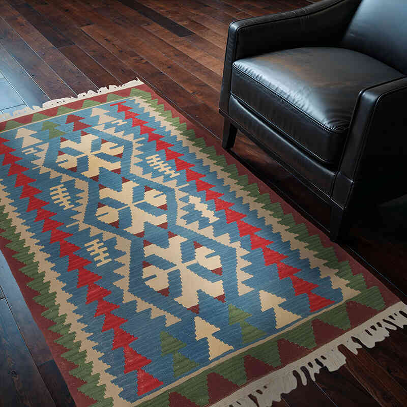 Nueva Alfombra Turca Kilim - 117 cm x 178 cm - K0077667